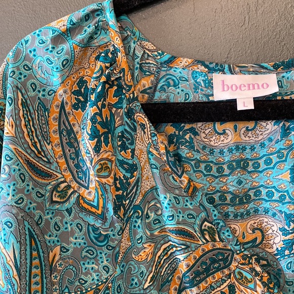 Anthropologie Boemo Paisley Bohemian Maxi Dress Large - Picture 5 of 13